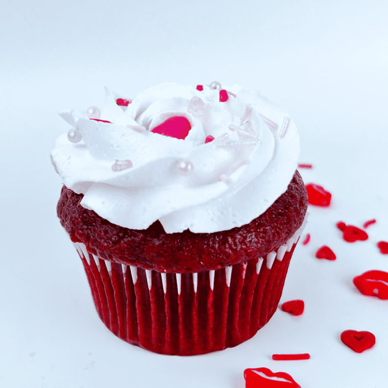 Decorated Red velvet Cup Cake