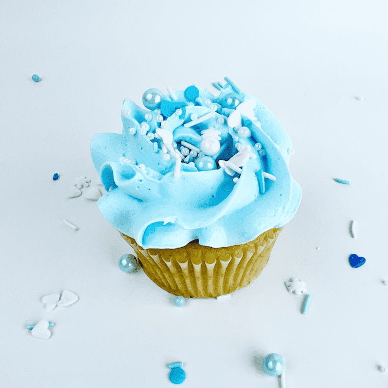 Decorated Vanilla Cup Cake